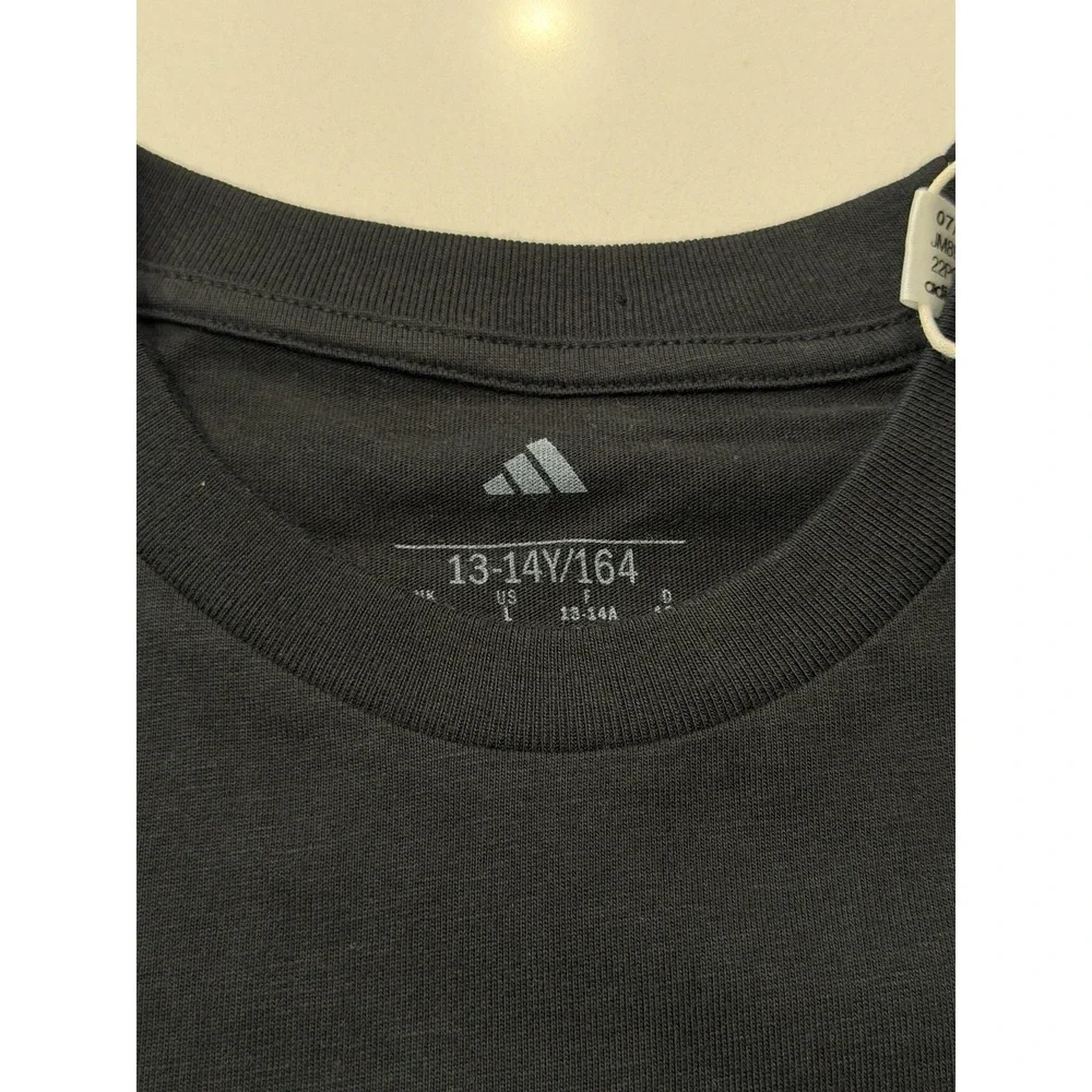 Adidas Messi Graphic T-Shirt Black JM8946 Boys Large NWT